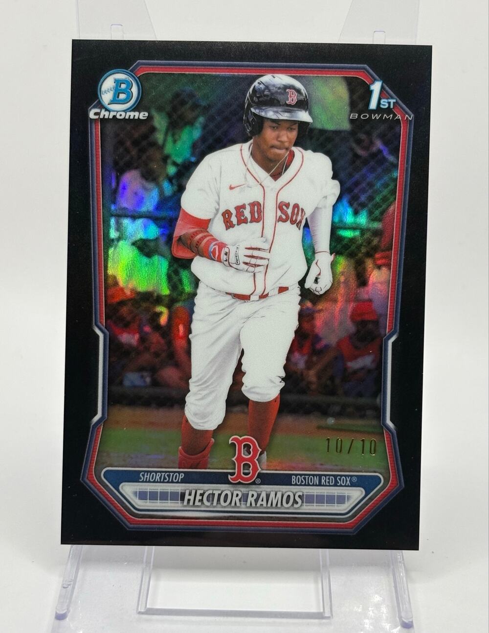 2026 Bowman Chrome Hector Ramos 1st True Black Refractor 10/10 SP Boston Red Sox
